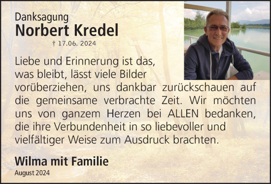 Anzeige von Norbert Kredel von MGO