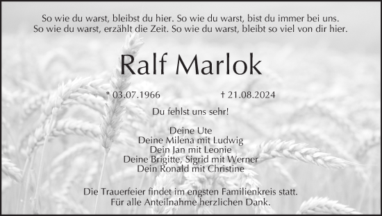 Anzeige von Ralf Marlok von MGO