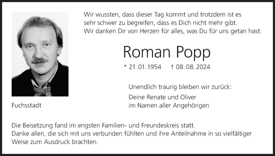 Anzeige von Roman Popp von MGO