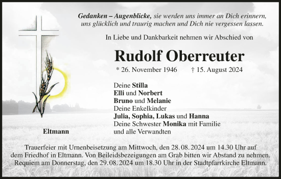 Anzeige von Rudolf Oberreuter von MGO