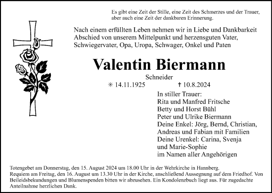 Anzeige von Valentin Biermann von MGO