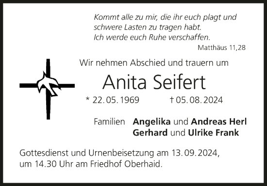 Anzeige von Anita Seifert von MGO