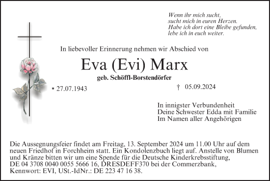 Anzeige von Eva Marx von MGO