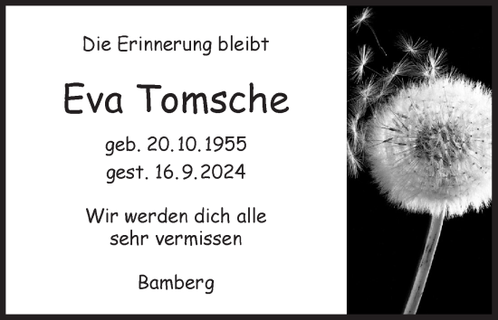 Anzeige von Eva Tomsche von MGO