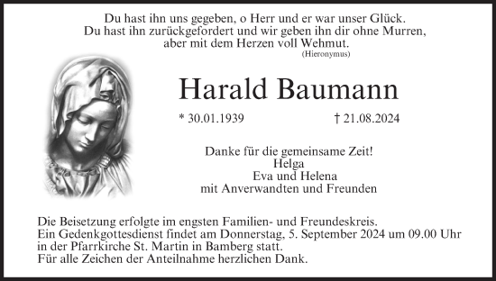 Anzeige von Harald Baumann von MGO