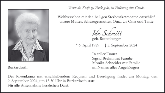 Anzeige von Ida Schmitt von MGO