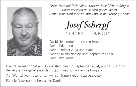 Anzeige von Josef Scherpf von MGO