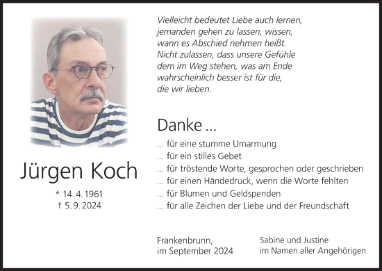 Traueranzeige von Jürgen Koch