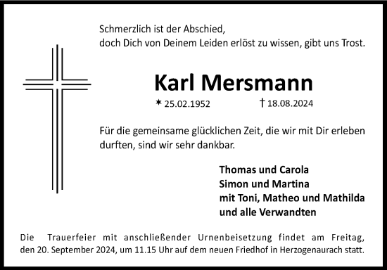 Anzeige von Karl Mersmann von MGO