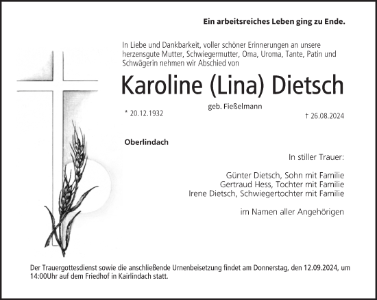 Anzeige von Karoline Dietsch von MGO