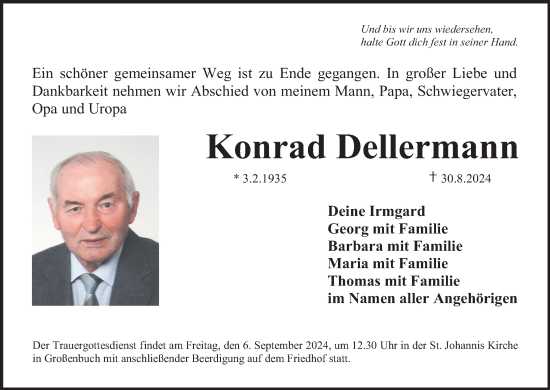 Anzeige von Konrad Dellermann von MGO