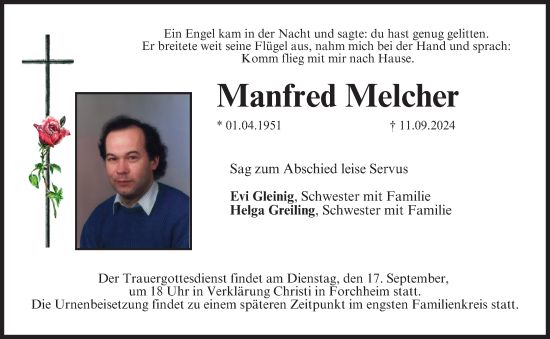 Anzeige von Manfred Melcher von MGO