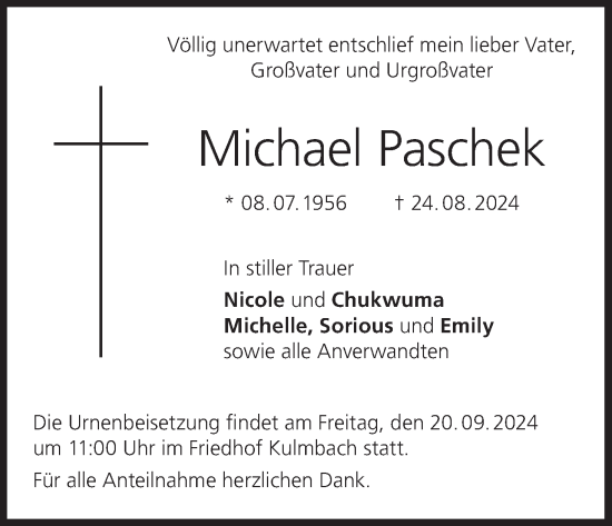 Anzeige von Michael Paschek von MGO