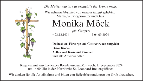 Anzeige von Monika Möck von MGO