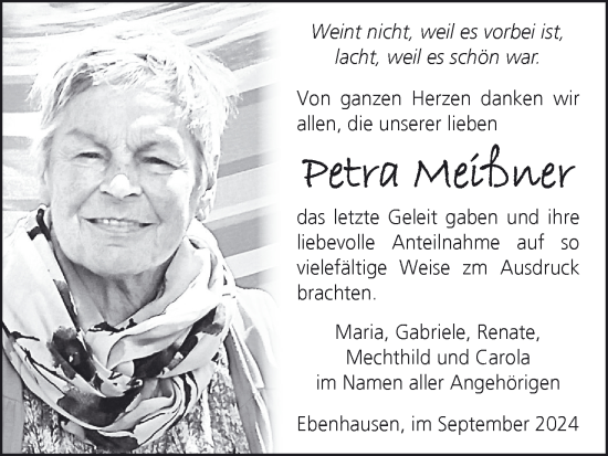 Traueranzeige von Petra Meißner