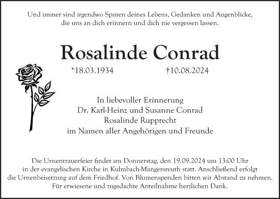 Anzeige von Rosalinde Conrad von MGO