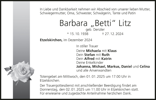 Anzeige von Barbara Litz von MGO