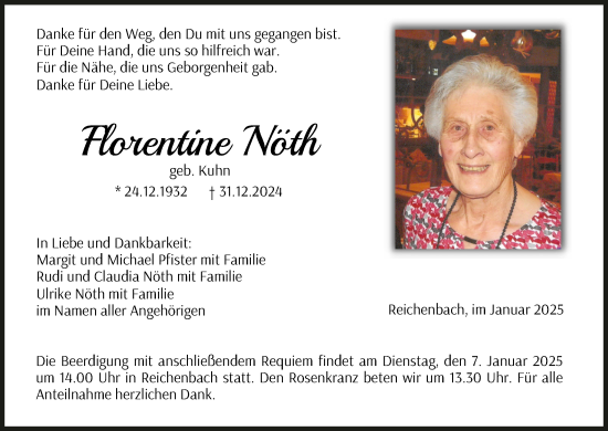 Anzeige von Florentine Nöth von MGO