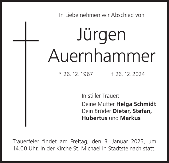 Anzeige von Jürgen Auernhammer von MGO