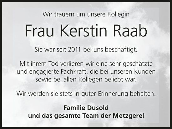 Anzeige von Kerstin Raab von MGO