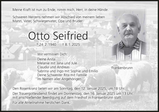 Anzeige von Otto Seifried von MGO