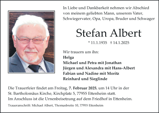 Anzeige von Stefan Albert von MGO