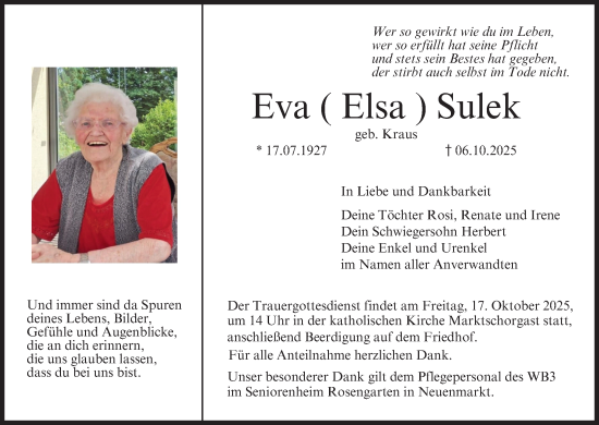 Anzeige von Eva Sulek von MGO