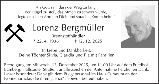 Anzeige von Lorenz Bergmüller von MGO