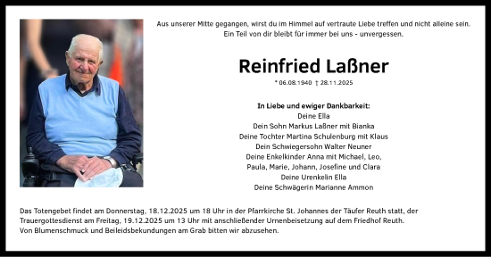 Anzeige von Reinfried Laßner von MGO