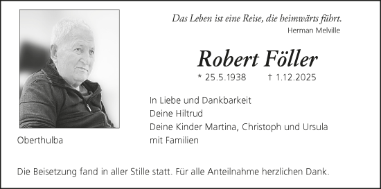 Anzeige von Robert Föller von MGO