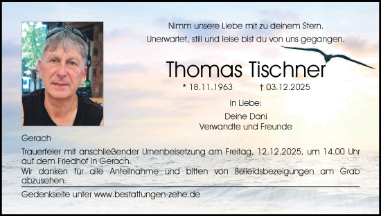 Anzeige von Thomas Tischner von MGO