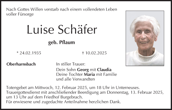 Anzeige von Luise Schäfer von MGO