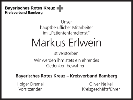 Anzeige von Markus Erlwein von MGO