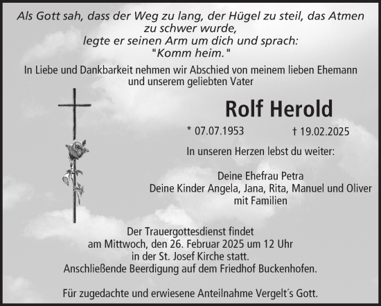 Anzeige von Rolf Herold von MGO