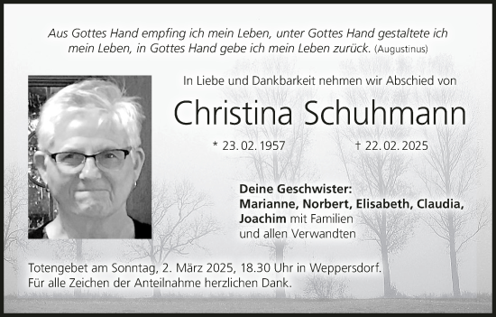 Anzeige von Christina Schuhmann von MGO