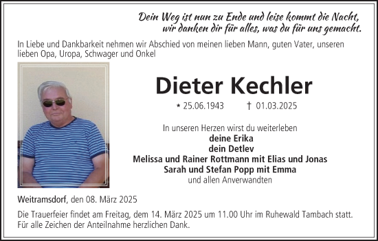 Anzeige von Dieter Kechler von MGO