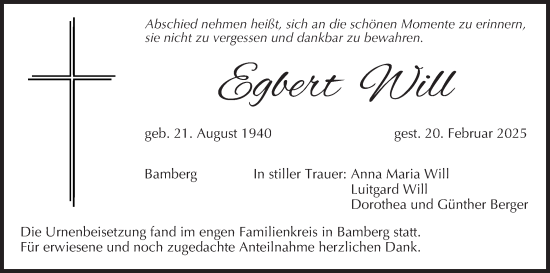 Anzeige von Egbert Will von MGO