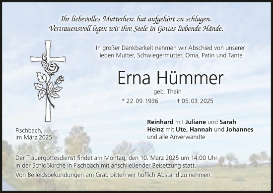 Anzeige von Erna Hümmer von MGO