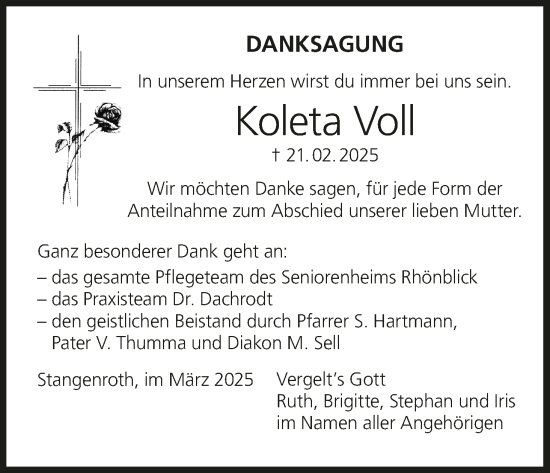 Anzeige von Koleta Voll von MGO