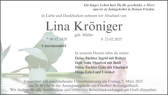 Anzeige von Lina Kröniger von MGO