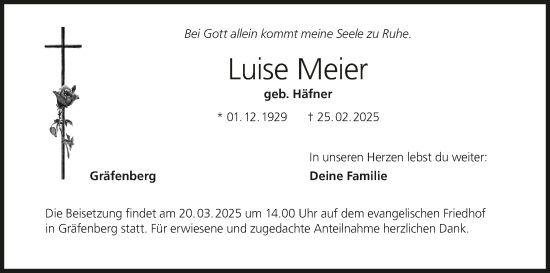 Anzeige von Luise Meier von MGO