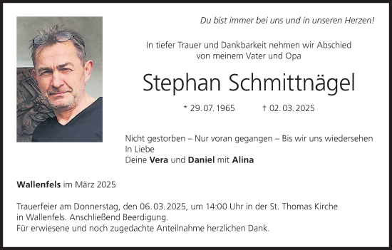 Anzeige von Stephan Schmittnägel von MGO