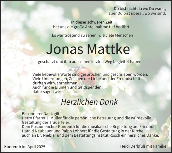 Anzeige von Jonas Mattke von MGO