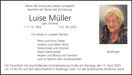 Anzeige von Luise Müller von MGO
