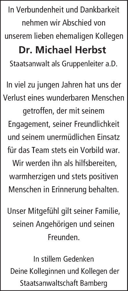Anzeige von Michael Herbst von MGO