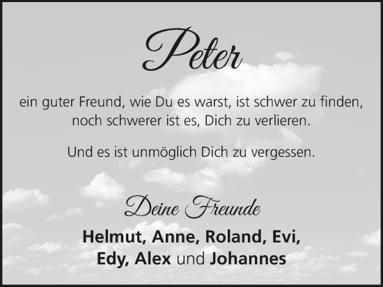 Anzeige von Peter  von MGO