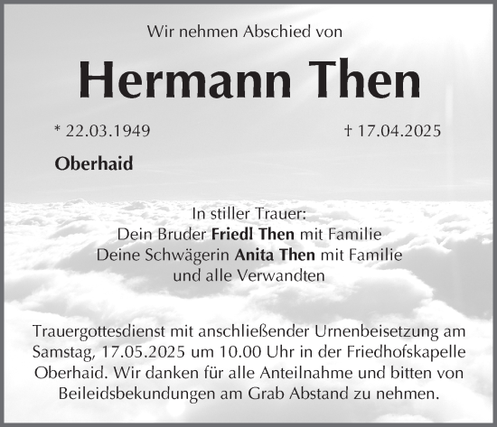 Anzeige von Hermann Then von MGO