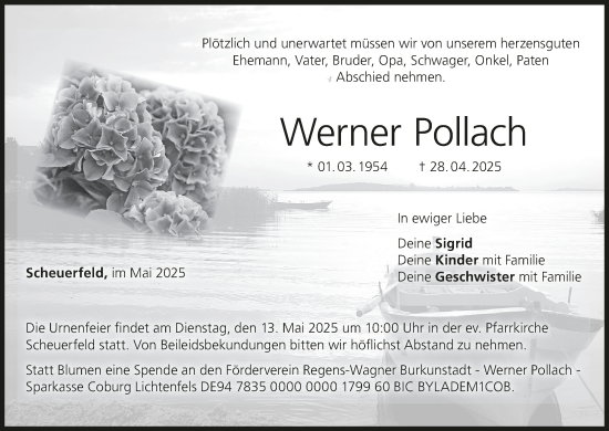 Anzeige von Werner Pollach von MGO