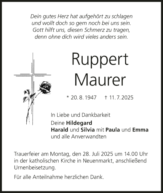 Anzeige von Ruppert Maurer von MGO