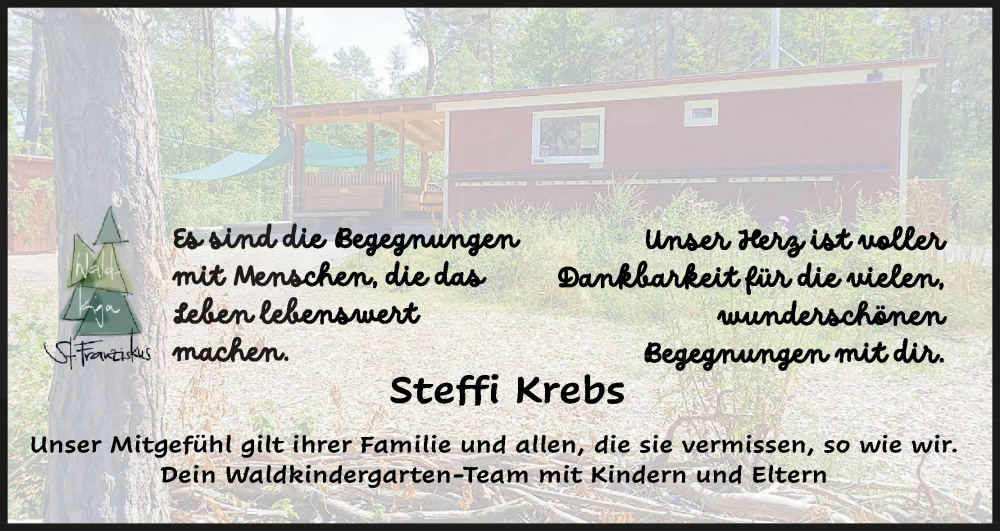  Traueranzeige für Steffi Krebs vom 19.07.2025 aus MGO